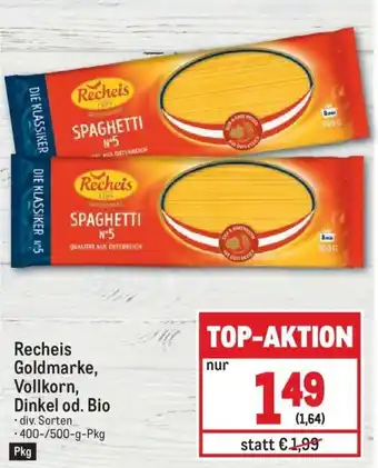 Metro Recheis Goldmarke, Vollkorn, Dinkel od. Bio Angebot