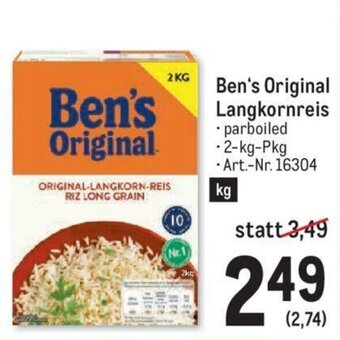 Metro Ben's Original Langkornreis Angebot