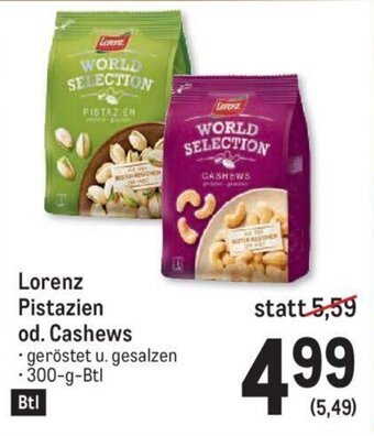 Metro Lorenz Pistazien od. Cashews Angebot