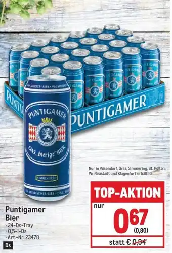 Metro Puntigamer Bier Angebot