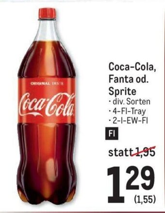 Metro Coca-Cola Fanta od. Sprite Angebot