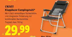 Lidl Crivit klappbarer campingstuhl Angebot
