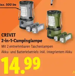 Lidl Crivit 2-in-1-campinglampe Angebot