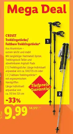 Lidl Crivit trekkingstöcke/ faltbare trekkingstöcke Angebot