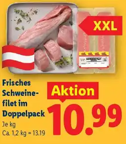 Lidl Frisches Schweine filet im Doppelpack Angebot