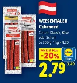 Lidl Wiesentaler cabanossi Angebot
