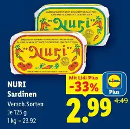 Lidl Nuri sardinen Angebot