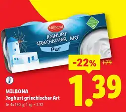 Lidl Milbona joghurt griechischer art Angebot
