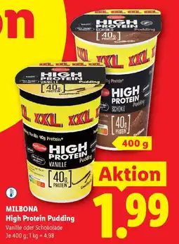Lidl Milbona high protein pudding Angebot