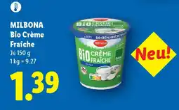 Lidl Milbona bio crème fraîche Angebot