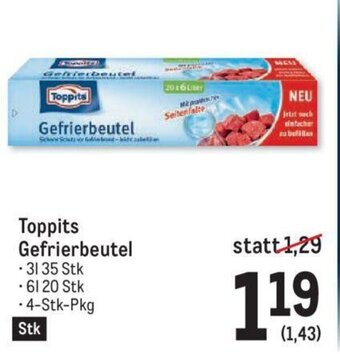 Metro Toppits Gefrierbeutel Angebot