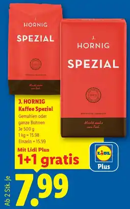 Lidl J. hornig kaffee spezial Angebot