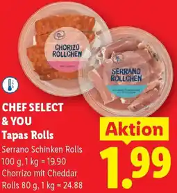 Lidl Chef select & you Tapas Rolls Angebot