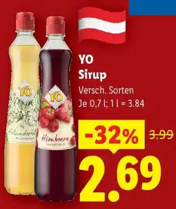 Lidl YO Sirup Angebot