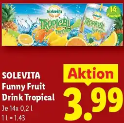 Lidl SOLEVITA Funny Fruit Drink Tropical Angebot