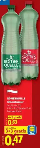 Lidl Römerquelle mineralwasser Angebot