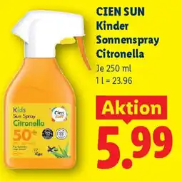 Lidl Cien sun kinder sonnenspray citronella Angebot