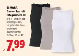Lidl Esmara damen top mit integriertem bh Angebot