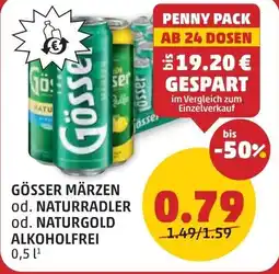 PENNY Gösser märzen od. naturradler od. naturgold alkoholfrei Angebot