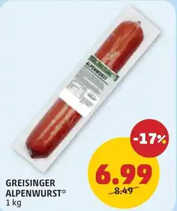 PENNY Greisinger alpenwurst Angebot