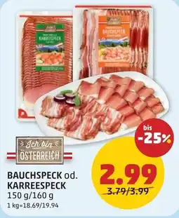 PENNY Bauchspeck od. karreespeck Angebot