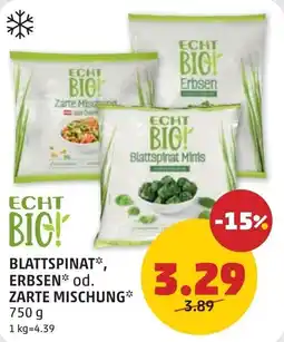 PENNY Blattspinat erbsen od. zarte mischung Angebot