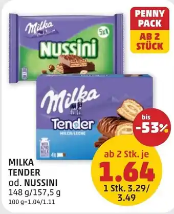 Milka tender od. nussini
