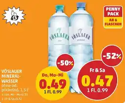 PENNY Vöslauer mineral- wasser ohne od. prickelnd Angebot