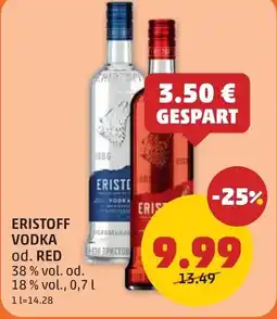 PENNY Eristoff vodka od. red Angebot