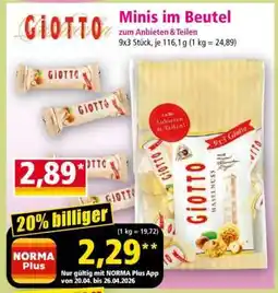 Norma Giotto Minis im Beutel Angebot