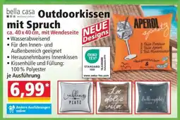 Norma bella casa Outdoor Kissen mit Spruch Angebot