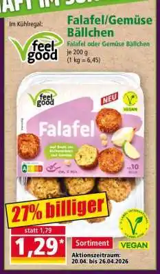 Norma Falafel/Gemüse Bällchen Angebot