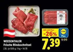 Lidl WIESENTALER Frische Rindsschnitzel Angebot
