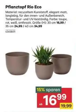 BayWa Pflanztopf rio eco Angebot