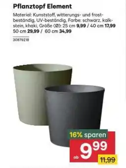 BayWa Pflanztopf Element Angebot
