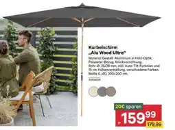 BayWa Kurbelschirm alu wood ultra Angebot