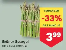 MPreis Grüner Spargel Angebot