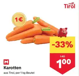 MPreis Karotten Angebot