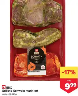 MPreis Bbq grilltrio schwein mariniert Angebot