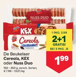MPreis De beukelaer cereola, kex oder nuss duo Angebot