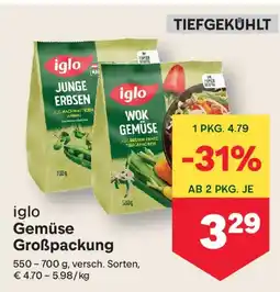 MPreis Iglo gemüse großpackung Angebot