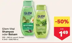 MPreis Glem vital shampoo oder balsam Angebot