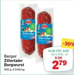 MPreis Berger zillertaler bergwurst Angebot