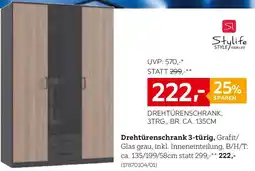 XXXLutz Drehtürenschrank 3-türig Angebot