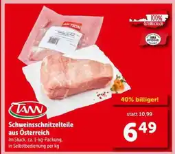 Interspar TANN Schweinsschnitzelteile aus Österreich Angebot