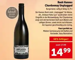 Interspar Reeh Hannes Chardonnay Unplugged Angebot