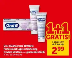 Interspar Oral-B Zahncreme 3D White Professional Express Whitening Angebot