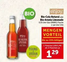 Interspar Bio-Cola Natural oder Bio-Aronia Limonade Angebot