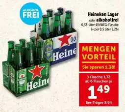 Interspar Heineken Lager oder alkoholfrei Angebot