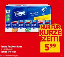 Interspar TEMPO TASCHENTÜCHER Angebot